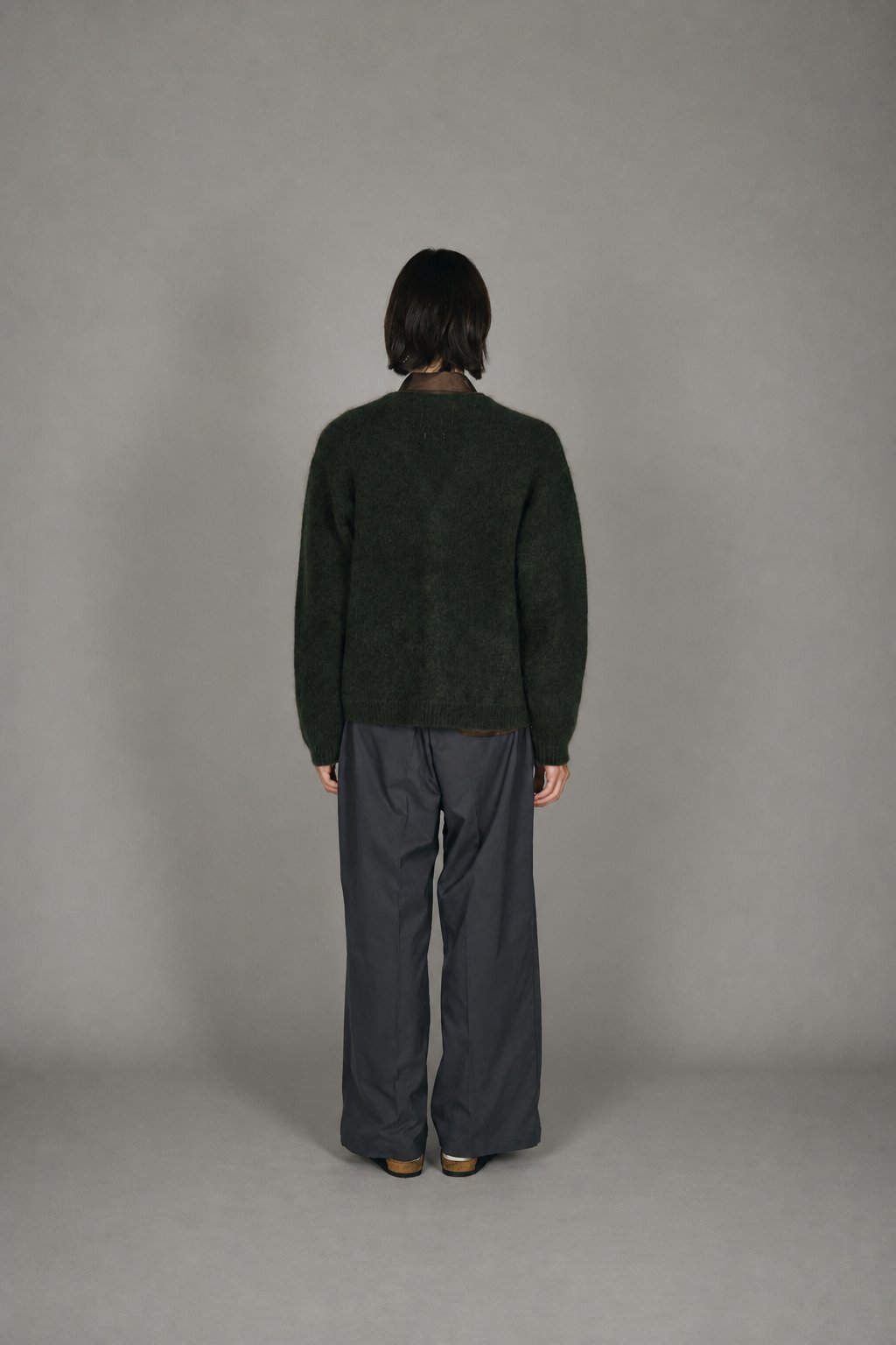 TOWNCRAFT MOHAIR SHAGGY CARDIGAN モデル着用