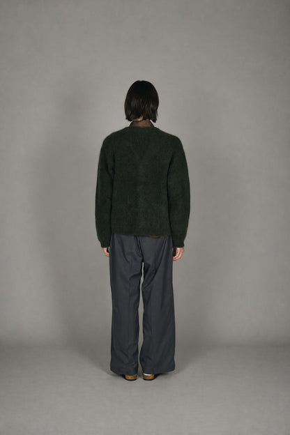 TOWNCRAFT MOHAIR SHAGGY CARDIGAN モデル着用