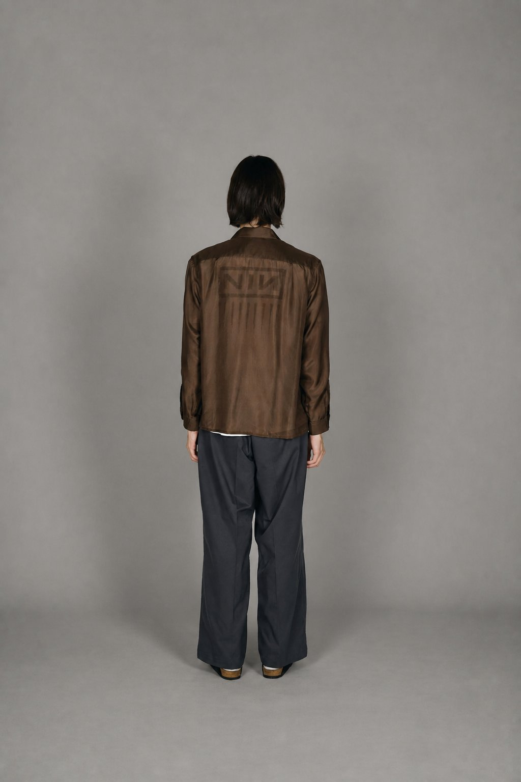 TOWNCRAFT 40S SILK W-FLAP LOOP COLLAR SHIRT モデル着用