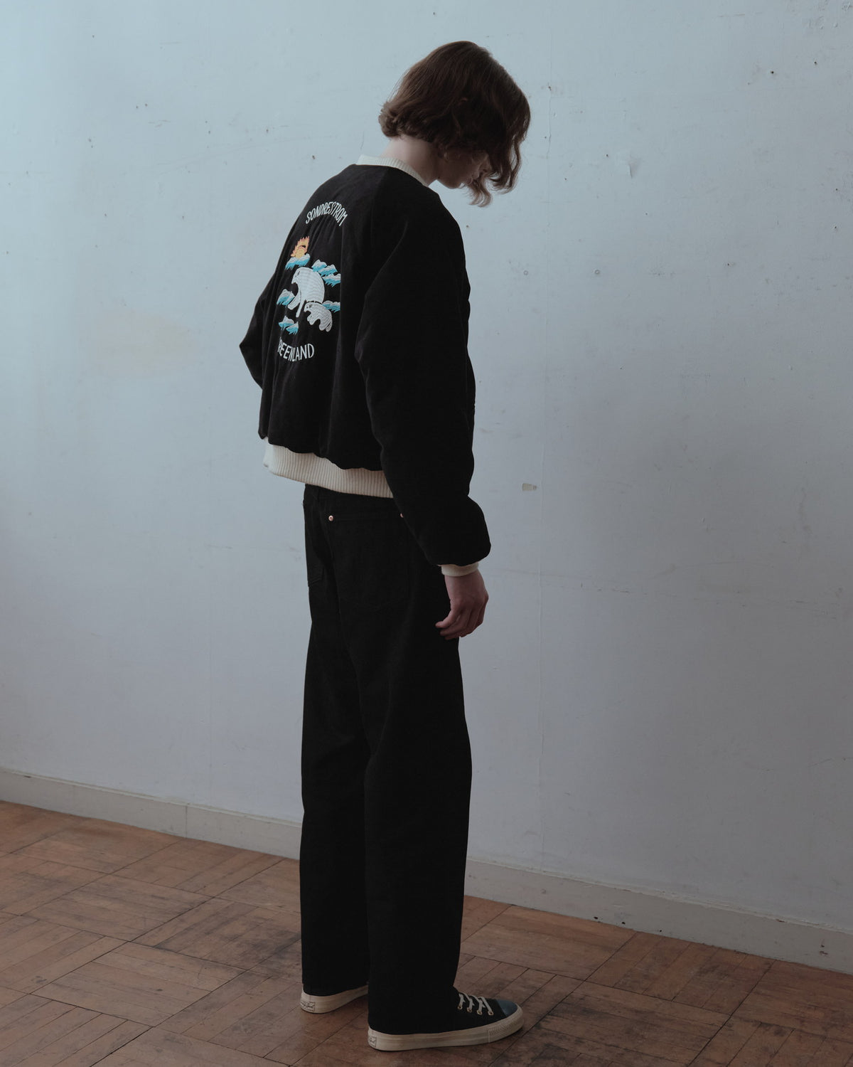 THRIFTY LOOK / SUNDERSTORM SOUVENIR PADDED BLOUSON model back